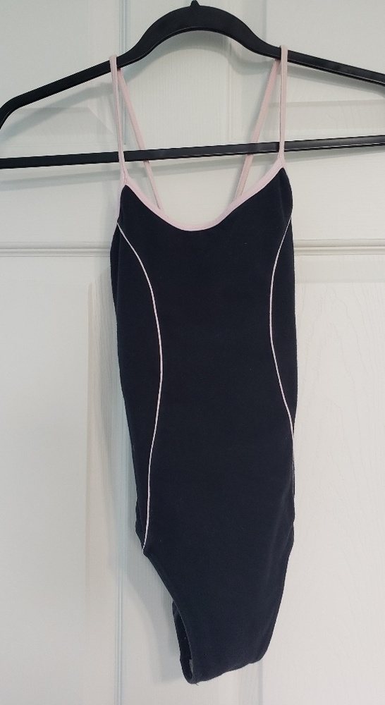 Cute leotard with princess seems & lace up back